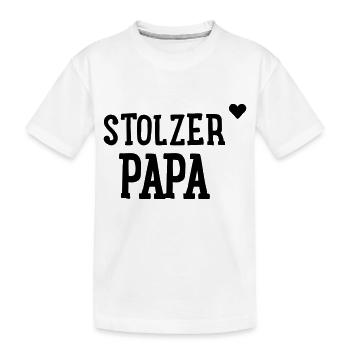 Stolzer Papa - Kinder Premium Bio T-Shirt - Weiß - Vorne