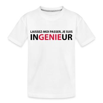 Laissez-Moi passer, je suis ingenieur - T-shirt bio Premium Enfant - blanc - Devant
