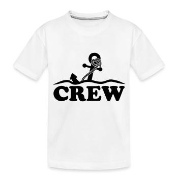 Ancre sous l'eau vagues conception d'équipage - T-shirt bio Premium Enfant - blanc - Devant