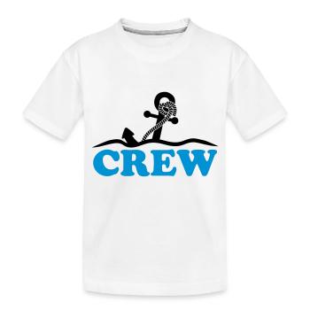 Ancre sous l'eau vagues conception d'équipage - T-shirt bio Premium Enfant - blanc - Devant