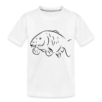 Karpfen - Kinder Premium Bio T-Shirt - Weiß - Vorne