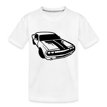 voiture de course automobile véhicule auto vintage - T-shirt bio Premium Enfant - blanc - Devant