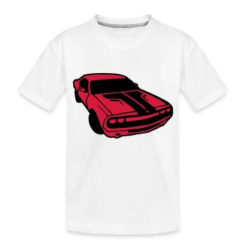 dessin de voiture de course américaine vintage dod - T-shirt bio Premium Enfant - blanc - Devant