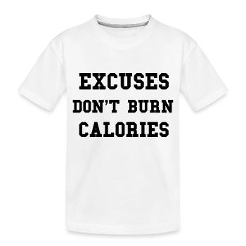 Fitness - Kids' Premium Organic T-Shirt - white - Front