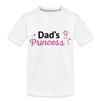 Dads Princess - Kinder Premium Bio T-Shirt - Weiß - Vorne