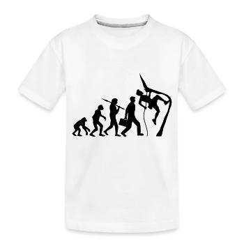 Klettern seil bergsteiger evolution - Kinder Premium Bio T-Shirt - Weiß - Vorne