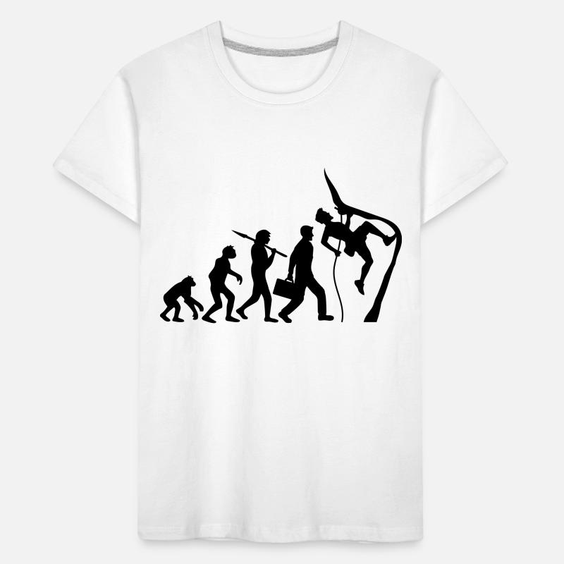 Evolution de grimpeurs de corde d'escalade T-shirt bio Premium Enfant