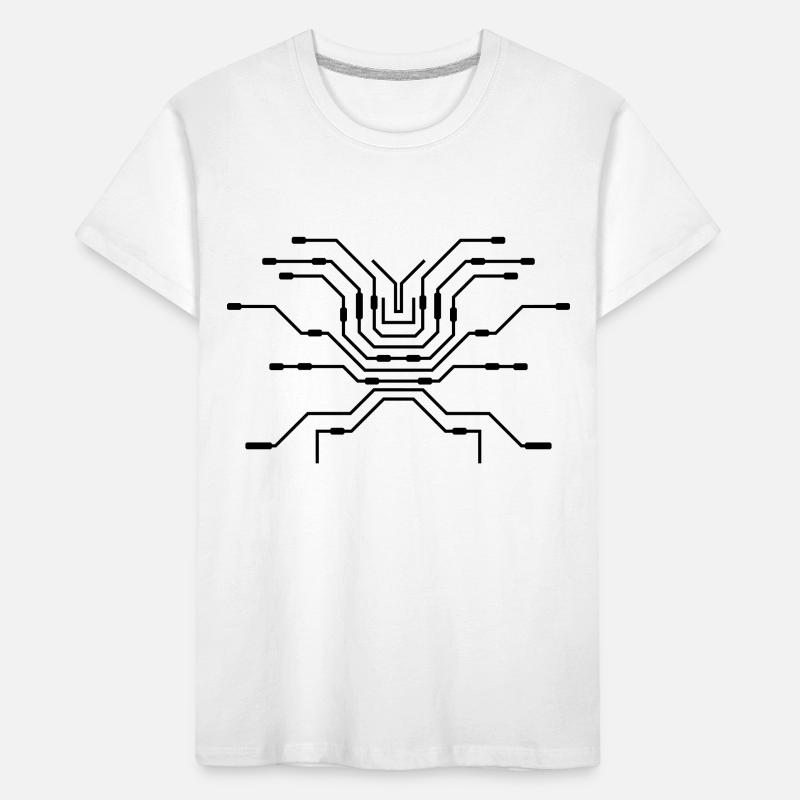 design pc wires processor cpu wire wiring Kids' Premium Organic T-Shirt