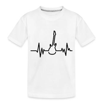 Gitarre - Kinder Premium Bio T-Shirt - Weiß - Vorne