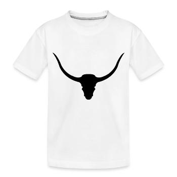 rinder_schaedel_01 - Kids' Premium Organic T-Shirt - white - Front