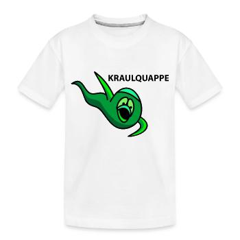 Schwimmer- kraulen - Kinder Premium Bio T-Shirt - Weiß - Vorne