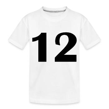 12 - Kinder Premium Bio T-Shirt - Weiß - Vorne