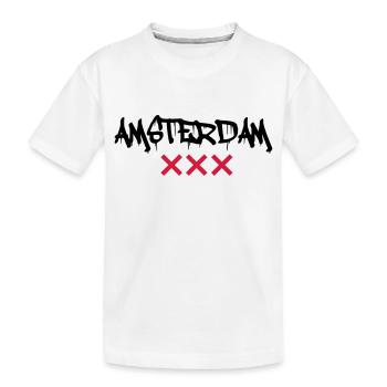 amsterdam - Kids' Premium Organic T-Shirt - white - Front