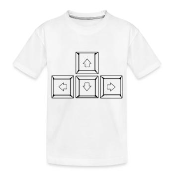 Up Down Left Right Keyboard Buttons (Keys) - Kids' Premium Organic T-Shirt - white - Front