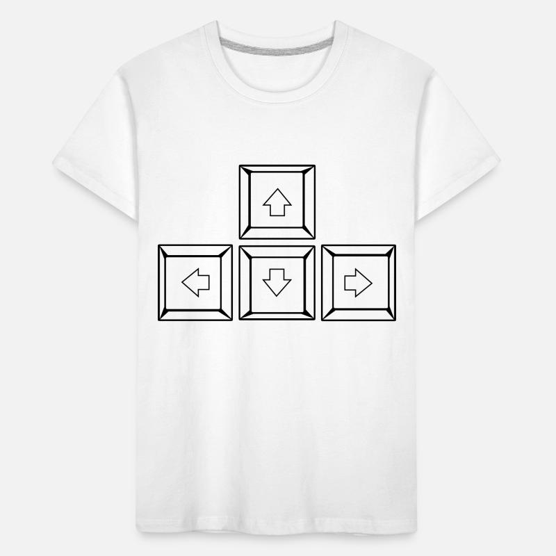 Up Down Left Right Keyboard Buttons (Keys) Kids' Premium Organic T-Shirt