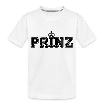 prinz - Kinder Premium Bio T-Shirt - Weiß - Vorne