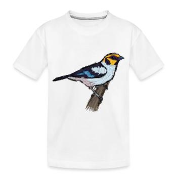 Tangerine à face rouge / Tanager face à la flamme Design I - T-shirt bio Premium Enfant - blanc - Devant