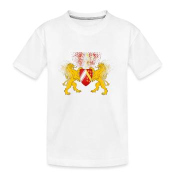 T-shirt Alsace Lions Coat of arms Omega - Kids' Premium Organic T-Shirt - white - Front
