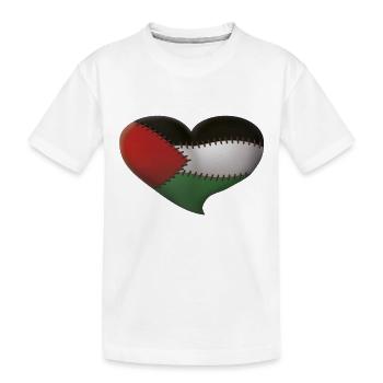 Cœur de Palestine - T-shirt bio Premium Enfant - blanc - Devant