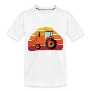 Tracteur - T-shirt bio Premium Enfant - blanc - Devant