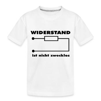 Widerstand ist nicht zwecklos - Kinder Premium Bio T-Shirt - Weiß - Vorne