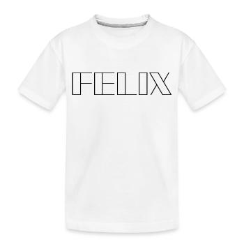 Name Felix Modern Schwarz - Kinder Premium Bio T-Shirt - Weiß - Vorne