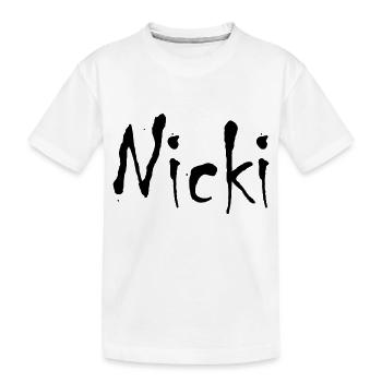 nicki - Kinder Premium Bio T-Shirt - Weiß - Vorne