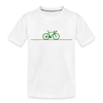 Rennrad Herzschlag Fahrrad Herzlinie - Kinder Premium Bio T-Shirt - Weiß - Vorne