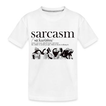 Définition du sarcasme - T-shirt bio Premium Enfant - blanc - Devant