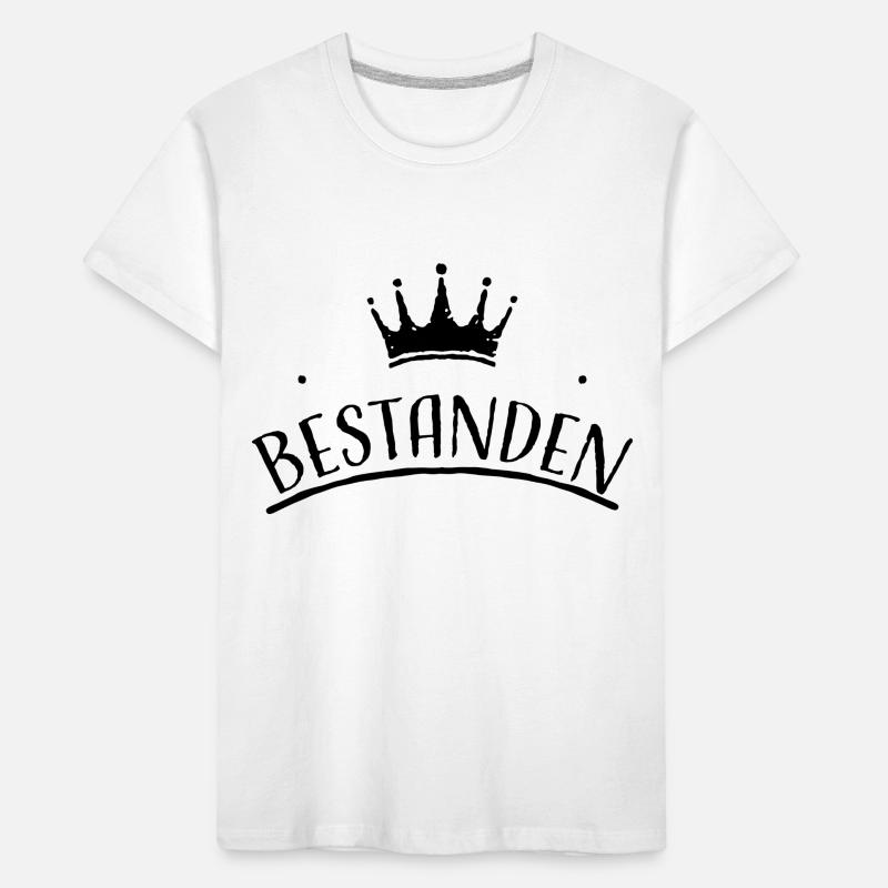 Krone Prüfung bestanden schwarz Tshirt design Kinder Premium Bio T-Shirt