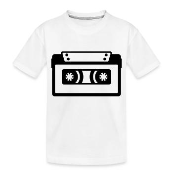 Symbole de cassette - T-shirt bio Premium Enfant - blanc - Devant