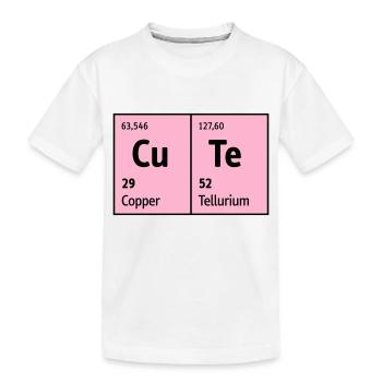 Periodic Table of the Elements CuTe cute cute nice - Kids' Premium Organic T-Shirt - white - Front