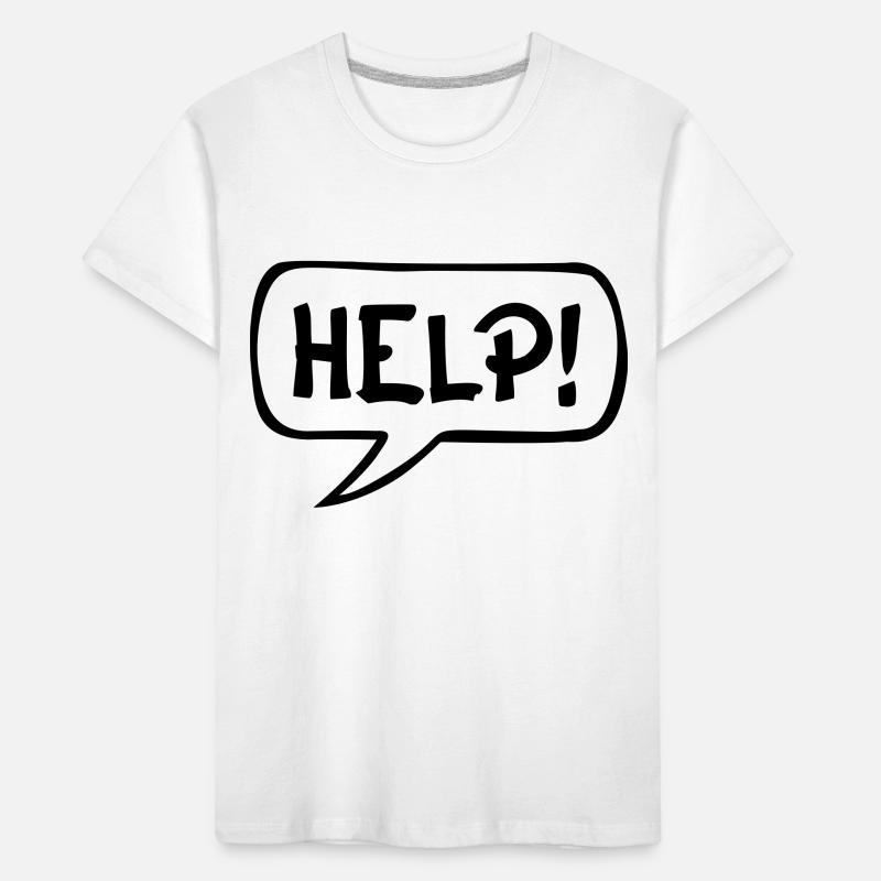 Comic Speech Bubble HELP Kids' Premium Organic T-Shirt