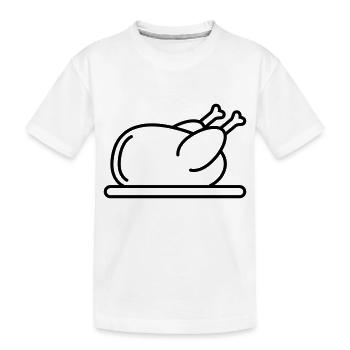 Chicken icon symbol - Kids' Premium Organic T-Shirt - white - Front