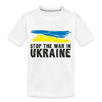 arrêter la guerre en Ukraine - T-shirt bio Premium Enfant - blanc - Devant