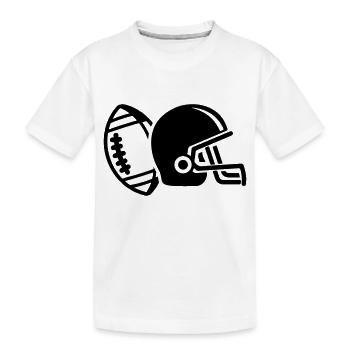 Casque de football - T-shirt bio Premium Enfant - blanc - Devant