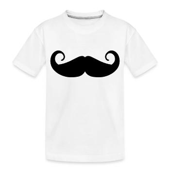 Schnurrbart symbol - Kinder Premium Bio T-Shirt - Weiß - Vorne