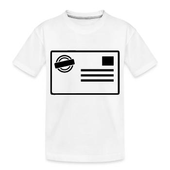 Postkarte - Kinder Premium Bio T-Shirt - Weiß - Vorne