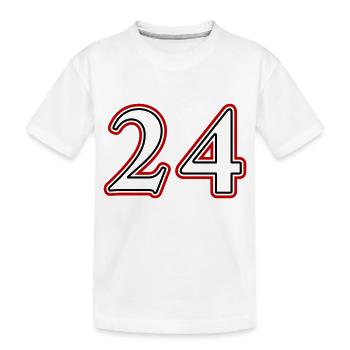 24 Numéro de numéro - T-shirt bio Premium Enfant - blanc - Devant