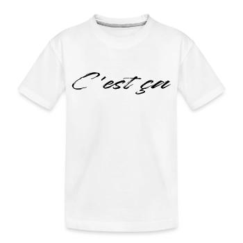 C est ça french chic französisch Style Cest ca - Kinder Premium Bio T-Shirt - Weiß - Vorne