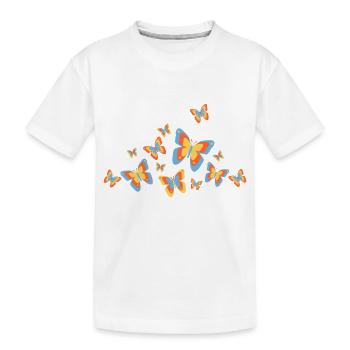Papillon Papillon Insectes Printemps Été coloré - T-shirt bio Premium Enfant - blanc - Devant