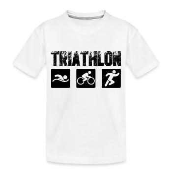 Triathlon - T-shirt bio Premium Enfant - blanc - Devant