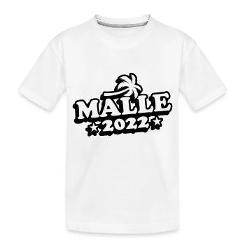 Malle 2022 Palme - Kinder Premium Bio T-Shirt - Weiß - Vorne