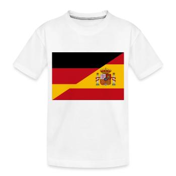 Germany Spain Flag Football Espana - Kids' Premium Organic T-Shirt - white - Front