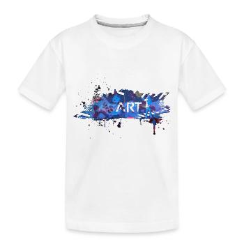 Graffiti-Spray - Kinder Premium Bio T-Shirt - Weiß - Vorne