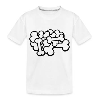 Cartoon großer Knochen Haufen - Kinder Premium Bio T-Shirt - Weiß - Vorne