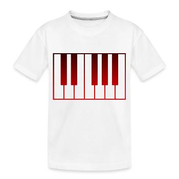 Musical instrument - Piano - Kids' Premium Organic T-Shirt - white - Front
