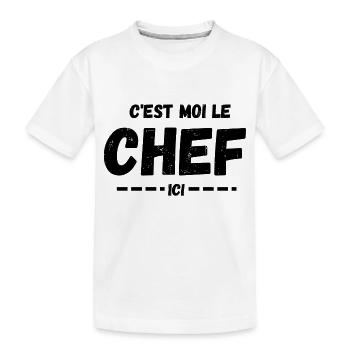 C'est moi le Chef ici - T-shirt bio Premium Enfant - blanc - Devant