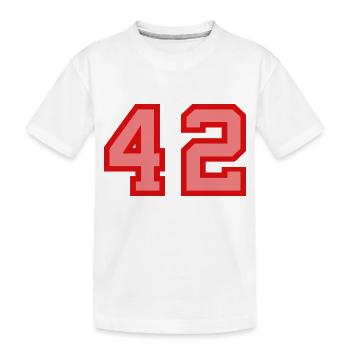 Cool Retro Retrostyle Numéro de maillot numéro de dos - T-shirt bio Premium Enfant - blanc - Devant