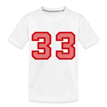 Cool Retro Retrostyle Numéro de maillot numéro de dos - T-shirt bio Premium Enfant - blanc - Devant